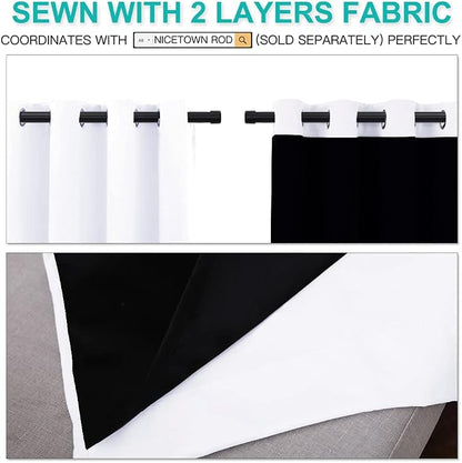 NICETOWN 100% Blackout Window Curtain Panels, Full Light Blocking Drapes - Image 5