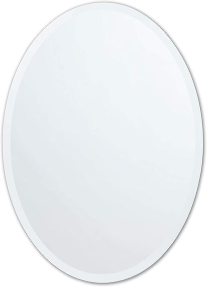 Better Bevel Frameless Oval Mirror by Better+Bevel