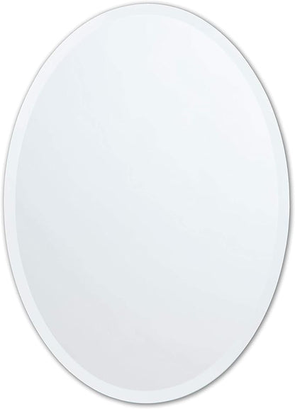 Better Bevel Frameless Oval Mirror by Better+Bevel
