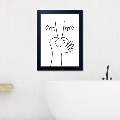 Funny Bathroom Wall Decor Black and White Bathroom Wall Art Framed Toliet Art - Image 5