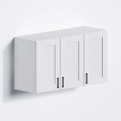 White Laundry Room Cabinets and Storage by Unknown