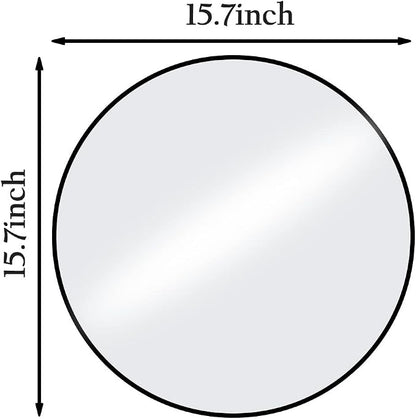 HARRITPURE Round Mirror 15.7 Black Wall Mounted Circle Mirrors Vanity Mirror - Image 6