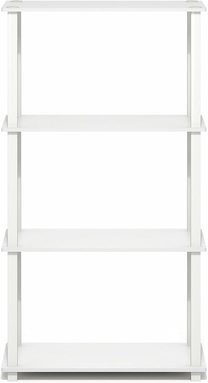 Furinno Turn-S-Tube Storage Shelves, 4-Tier Book Shelf, Corner Shelf, Toolless - Image 7