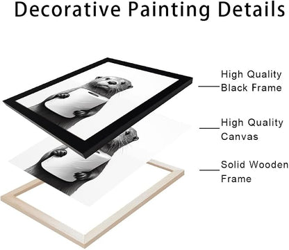 Funny Bathroom Wall Decor Framed Black and White Bathroom Wall Art Toilet Paper - Image 2