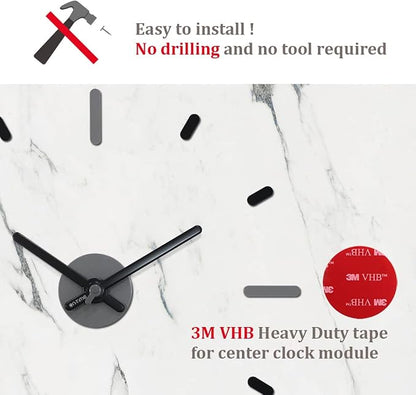 Presentime & Co Large Frameless DIY Wall Clock - Image 2