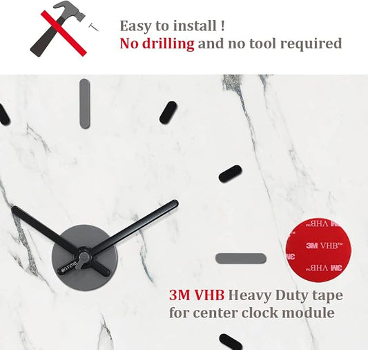 Presentime & Co Large Frameless DIY Wall Clock - Image 2