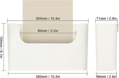 YOHOM No Drilling File Holder Wall Mails Magazines Organizer Adhesive Door Mount - Image 2