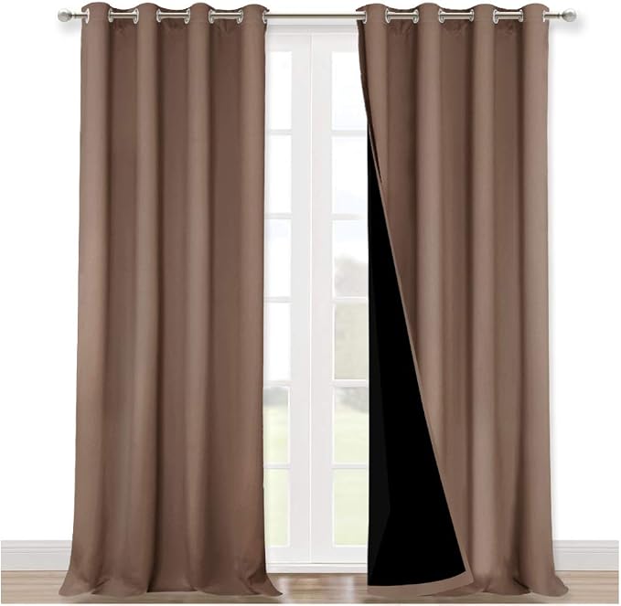 NICETOWN Full Shading Curtains 90 inches Long 2 Panels Set by NICETOWN
