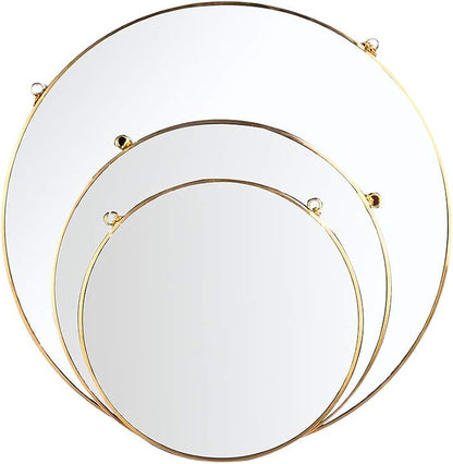 LONGWIN Hanging Wall Circle Mirror Decor Gold Geometric Mirror - Image 6