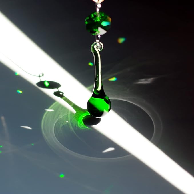 12pcs Raindrop Crystal Chandelier Prisms Parts, Hanging Crystals Beads for Chandeliers, Home Decoration