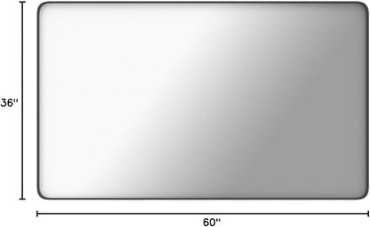 LOAAO Black Metal Framed Bathroom Mirror - Image 9