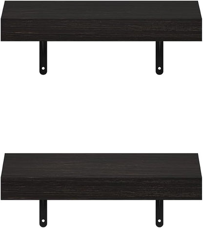 Furinno Tanna Floating Shelves for Wall Set of 2, 15-Inch Wall Shelf, Triple - Image 4