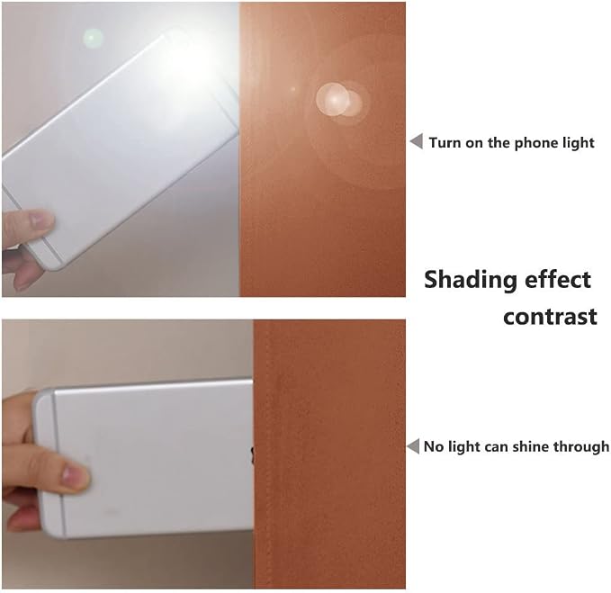 NICETOWN Burnt Orange 100% Blackout Lined Curtains, 2 Thick Layers Narrow Wide - Image 3