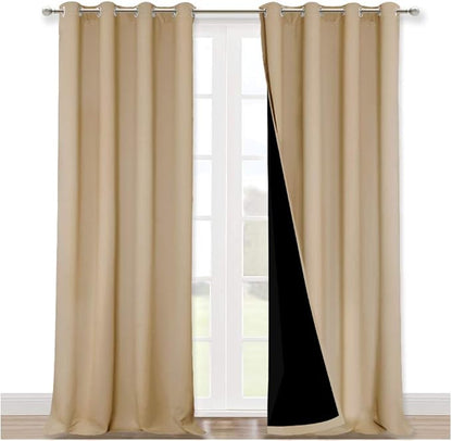 NICETOWN Full Shading Curtains 90 inches Long 2 Panels Set by NICETOWN