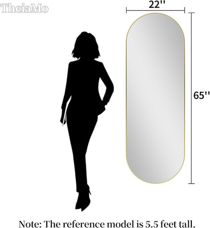 Oval Full Length Mirror, Ultra-Clear Explosion-Proof Dressing Mirror, Simple & - Image 2