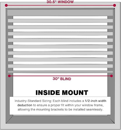 LOTUS & WINDOWARE Cordless Mini Blind, 30.5" Wide x 60" Long - Image 4