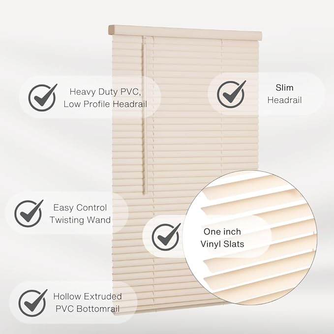 LOTUS & WINDOWARE Cordless Mini Blind, Window Blinds - Image 5