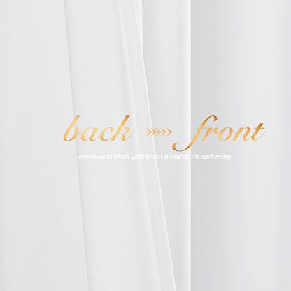 NICETOWN White Velvet Curtains and Drapes 102 inches Long, Extra Long Elegant - Image 4