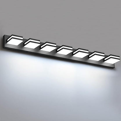 IZORRO LED Modern Bathroom Lights Fixtures, Matte Black Acrylic Wall Lighting by IZORRO