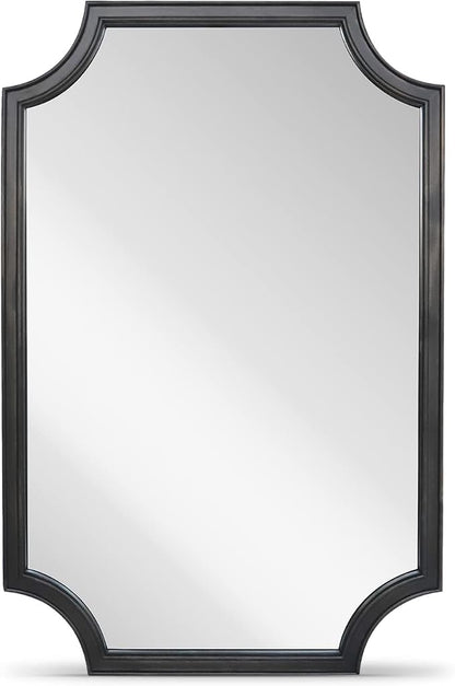 WallBeyond 24" x 36" Full Scalloped Corners Arch Rectangle Wall Mirror - Image 3