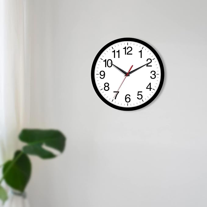 Rohioue 14 Inch Wall Clock Modern Battery Operated Silent Non Ticking Large - Image 5