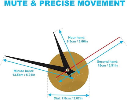 3D DIY Luminous Dial Acrylic Frameless Silent Wall Clock - Image 7