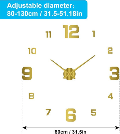 3D DIY Luminous Dial Acrylic Frameless Silent Wall Clock - Image 7