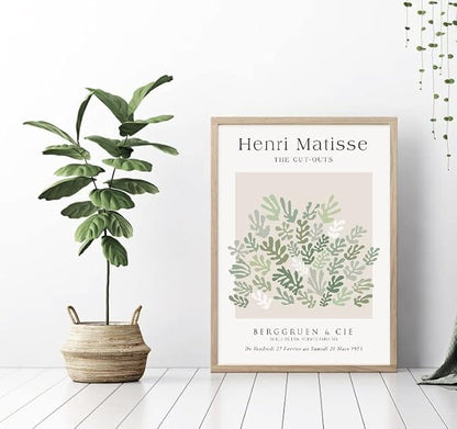 Unframed Sage Green Wall Art Set of 3, 12x16IN Abstract Matisse Wall Decor - Image 4