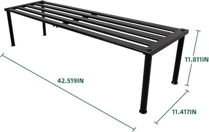 Metal Plant Stand, Rust-proof Aluminum Display Rack, Plants Display Stands Decoration Racks for Living Room Garden Balcony Patio (Ebony, 41.3Inch Tall Leg)