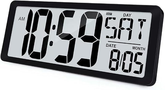 TXL 14.2"" Large Digital Wall Clock Battery Operated, Digital Clock Large by TXL