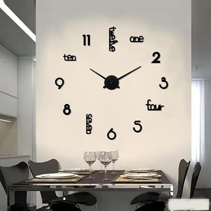 Large Modern Art Deco Wall Clock Silent Acrylic Unique Decorative Wall Clocks by Unknown
