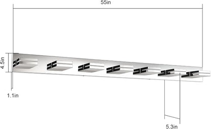SineRise LED Modern Bathroom Vanity Light Fixtures, Chrome Modern Acrylic - Image 4