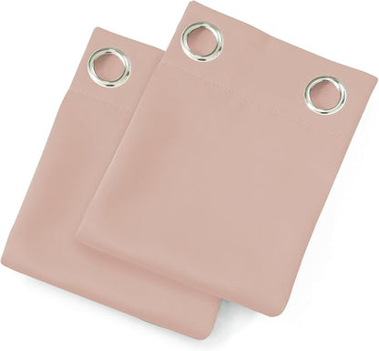 LEMOMO Blackout Curtains 52 x 84 inches Long Blush Curtains Set of 2 Panels - Image 9