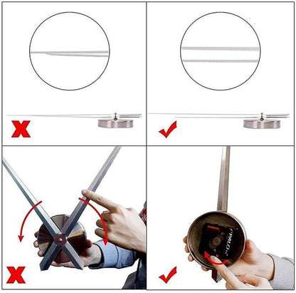 DIY 3D Wall Clock Large Frameless Watch Mirror Surface Wall Art Clock - Image 6