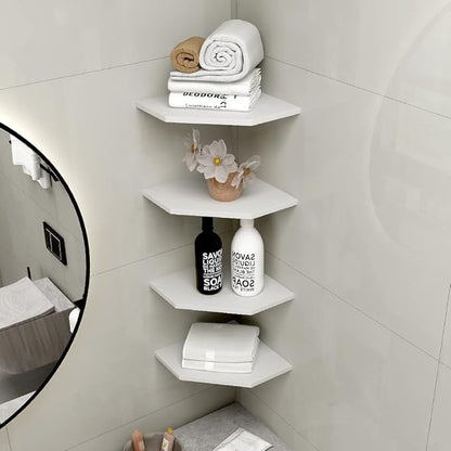 WELLAND 12-Inch Floating Corner Shelves Set of 2, Wall Mounted Storage Shelf - Image 6