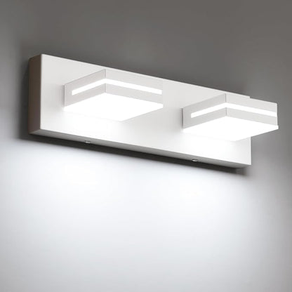 SineRise LED Modern Bathroom Vanity Light Fixtures, Matte White Modern Acrylic by SINERISELIGHTING