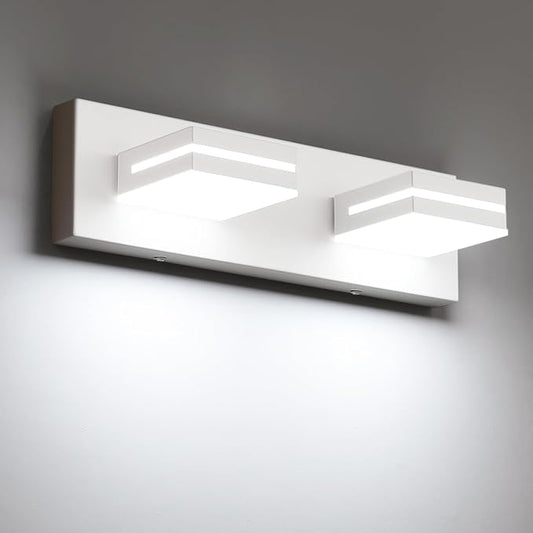 SineRise LED Modern Bathroom Vanity Light Fixtures, Matte White Modern Acrylic by SINERISELIGHTING
