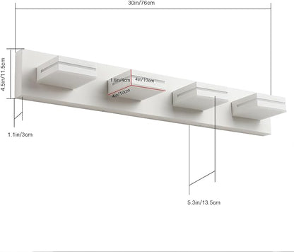 SineRise LED Modern Bathroom Vanity Light Fixtures, Matte White Modern Acrylic - Image 4