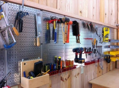 Wall Control Pegboard 32in x 16in Galvanized Metal Pegboard Tool Board Panel - Image 7