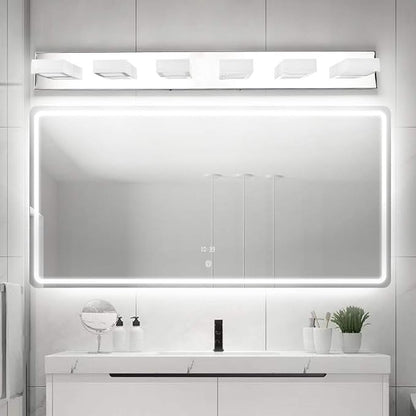 Ralbay Modern LED Bathroom Vanity Lights 6 Lights Acrylic Stainless Steel LED - Image 4