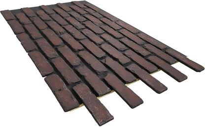 EverStone Aged Brick Faux Brick Panel, 46 7/8"W x 27"H x 1 1/4"D, Cinder Color - Image 6