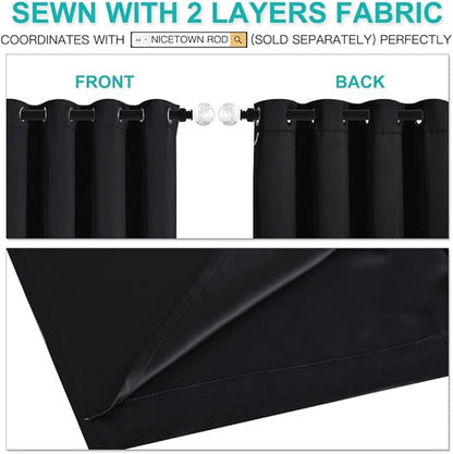 NICETOWN Complete 100% Blackout Curtains, Thermal Insulated & Energy Efficiency - Image 4