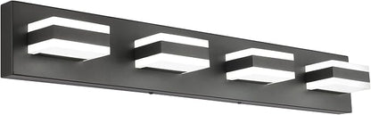 SOLFART Black Bathroom Light Fixtures 4 Lights Bathroom Vanity Light LED by SOLFART