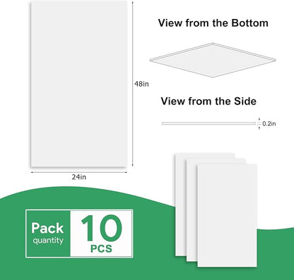 Smooth White Drop Ceiling Tile 2ft x 4ft, Ceiling Panel 24 x 48in – Waterproof - Image 7