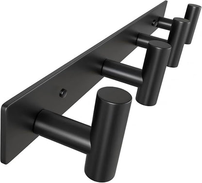 Wall Mounted Coat Rack-4 Hooks, Heavy Duty Stainless Steel Wall Hooks by VINHOLD