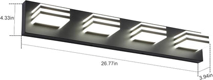 Black Bathroom Light Fixtures 24W Wall Light - Image 4