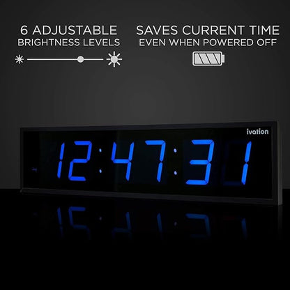 Ivation Oversized Large Digital Wall Clock - Image 4