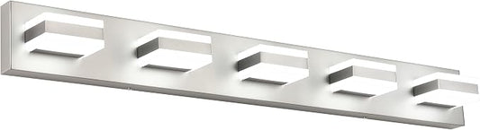 SOLFART 5 Light Bathroom Vanity Light Brushed Nickel Bathroom Vanity Light by SOLFART