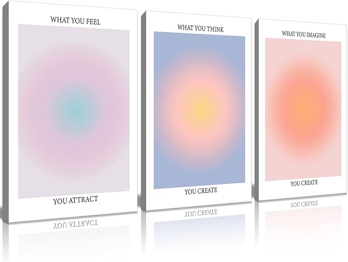Framed 3 Color Abstract Wall Art Poster Room Aesthetics Spiritual Spiritual by NCYEL