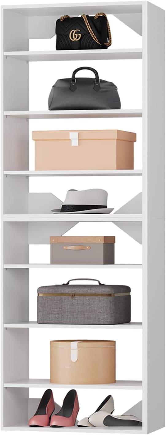 ROOMTEC Modular Closet System, 19.5" Shelf Closet Tower Wall-Mounted Closet by ROOMTEC